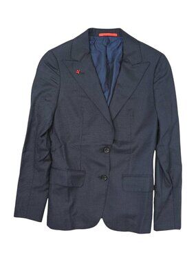ISAIA Two Button Blazer Suit Jacket in Navy